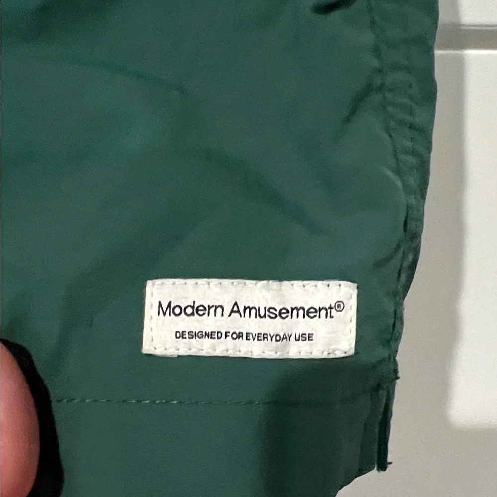 Modern Amusement Forest Green Swim Shorts Sz S